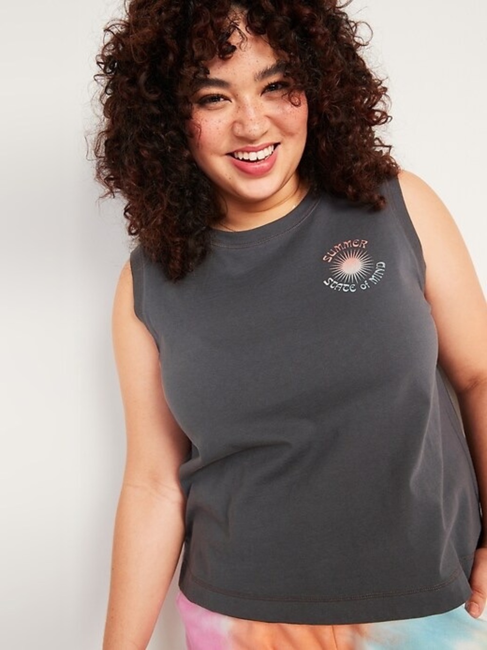 Old Navy | “Summer State Of Mind” Vintage Loose Sleeveless Graphic Tee